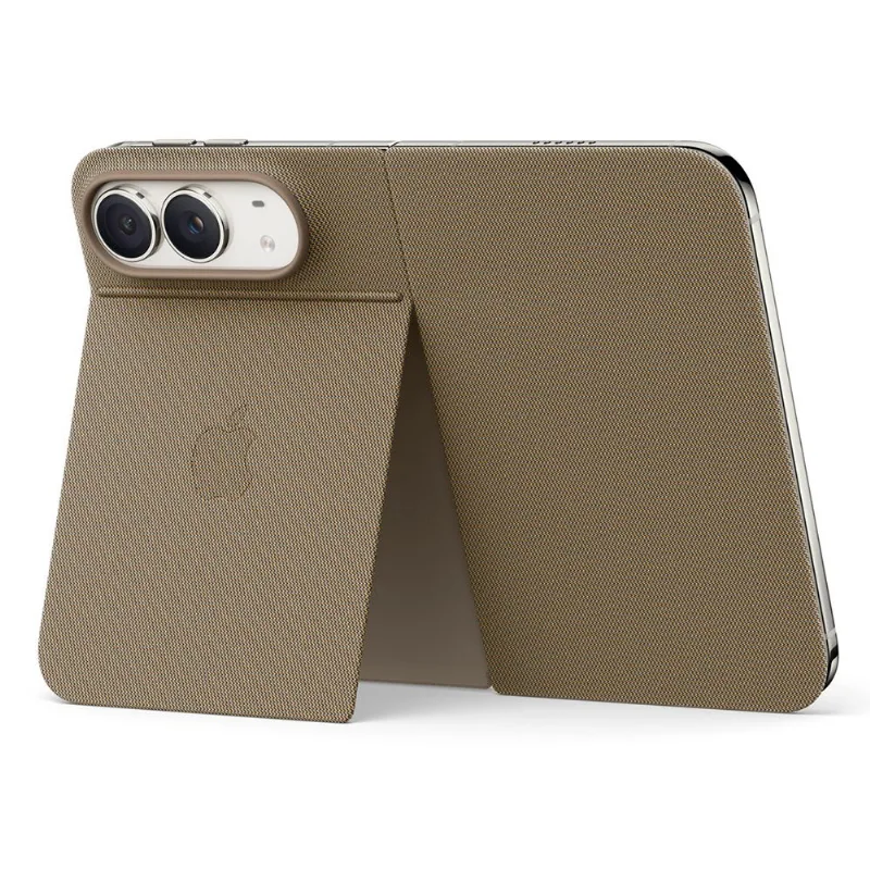 Capa para iPhone Duo Folio com Suporte em TechWoven Cinza-castanho Apple - MKR64ZM/A