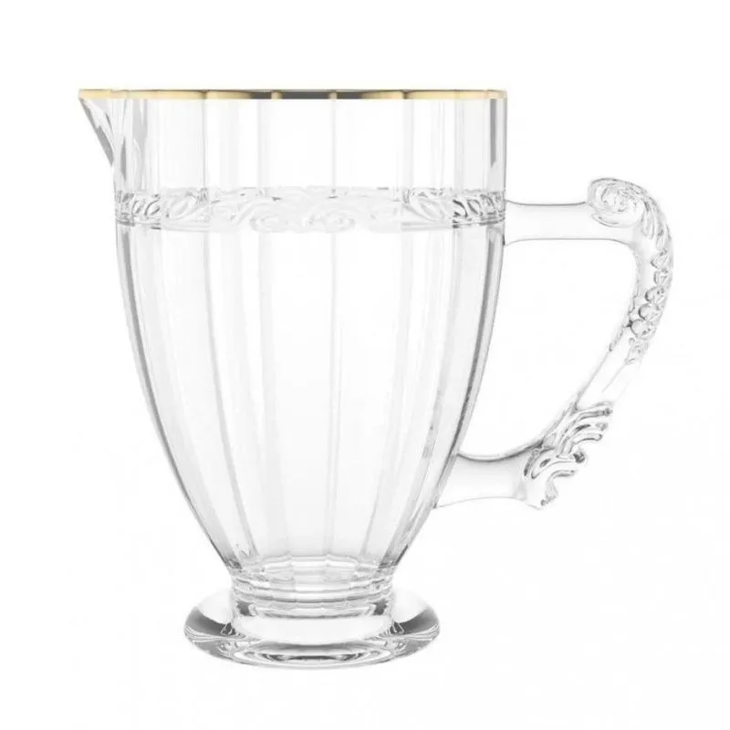 Jarra De Cristal Ecológico Imperial Filete Dourado - Lyor