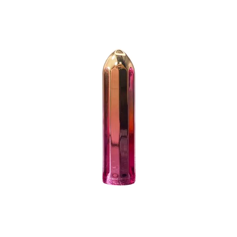 Cápsula Vibratória Metalizada Com Ponta Achatada e 10 Modos de Vibração Me Ame Sex Toys