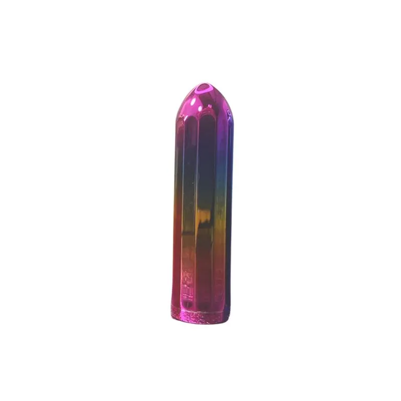 Cápsula Vibratória Metalizada Com Ponta Achatada e 10 Modos de Vibração Me Ame Sex Toys