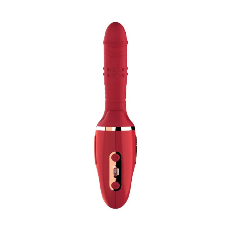 Angel Telescopio Vibrador com 10 Modos de Vai e Vem Texturizado e 10 Modos de Sucção Me Ame