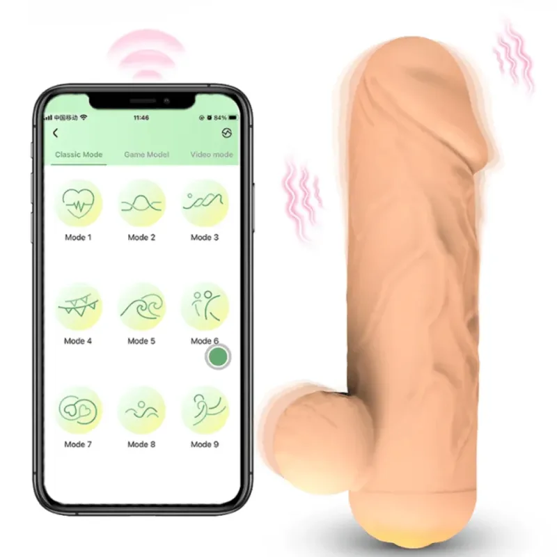Mini vibrador realístico por aplicativo - BEGE