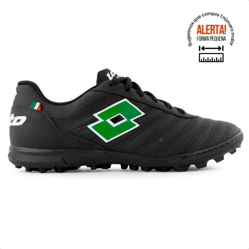 Chuteira Society Lotto Stadio Origin B500 Masculina 38 / preto- verde