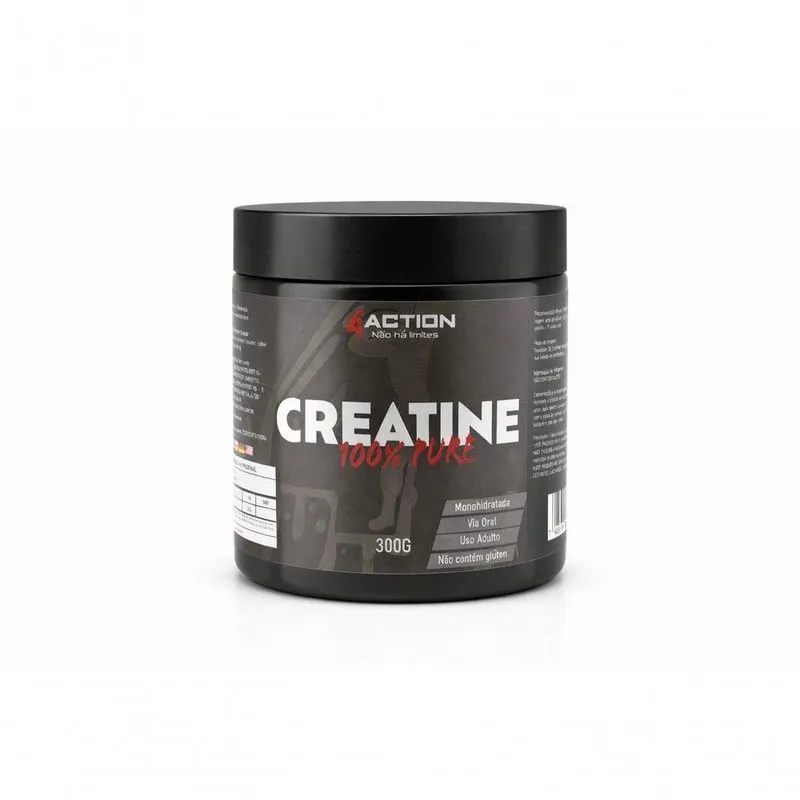 Creatina Monohidratada 100% Pura 300g 4action