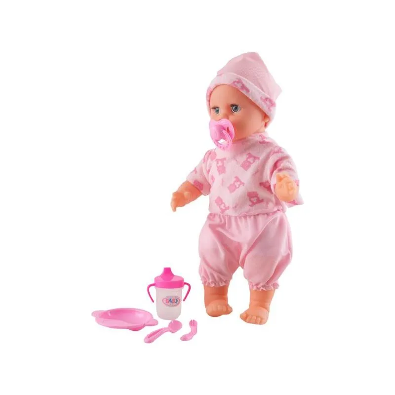 Boneca Clássica para Brincar de Ninar Bee Toys Jully Articulada com Acessórios 42cm