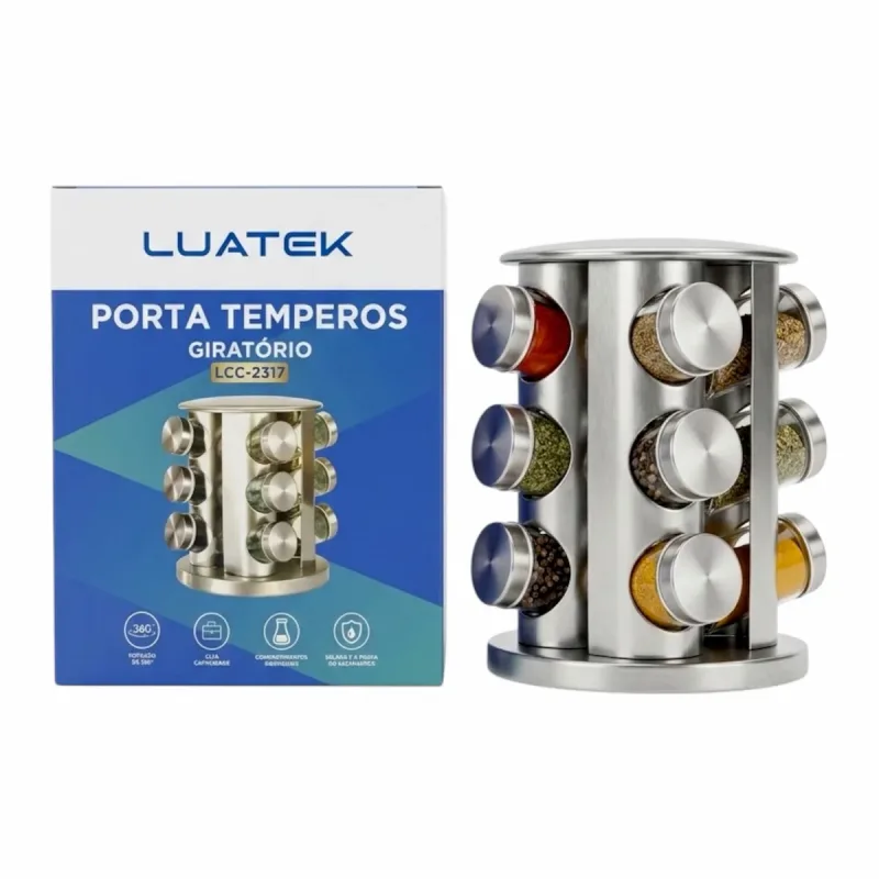 Porta Temperos Giratório LCC-2317 Luatek