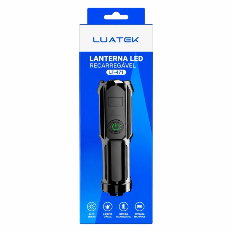 Lanterna Led Recarregável LT-471 Luatek