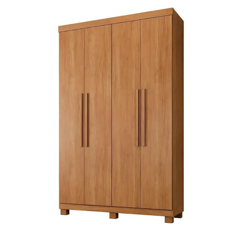 Roupeiro Casal Verona 4 Portas de Bater 3 Gavetas MDP Cinamomo Top 134CM