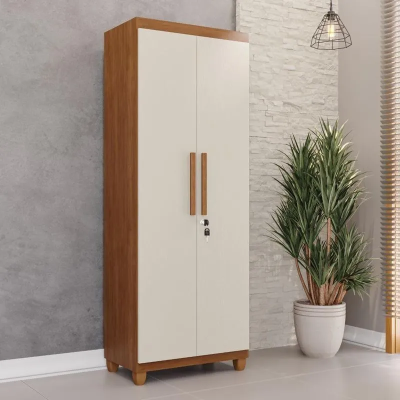 Armário Multiuso Master 2 Portas 4 Prateleiras MDP 62cm Cinamomo Tudo De Móveis