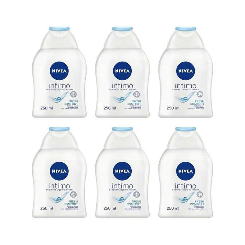 Sabonete Intimo Nivea 250Ml Fresh Comfort - Kit Com 6Un