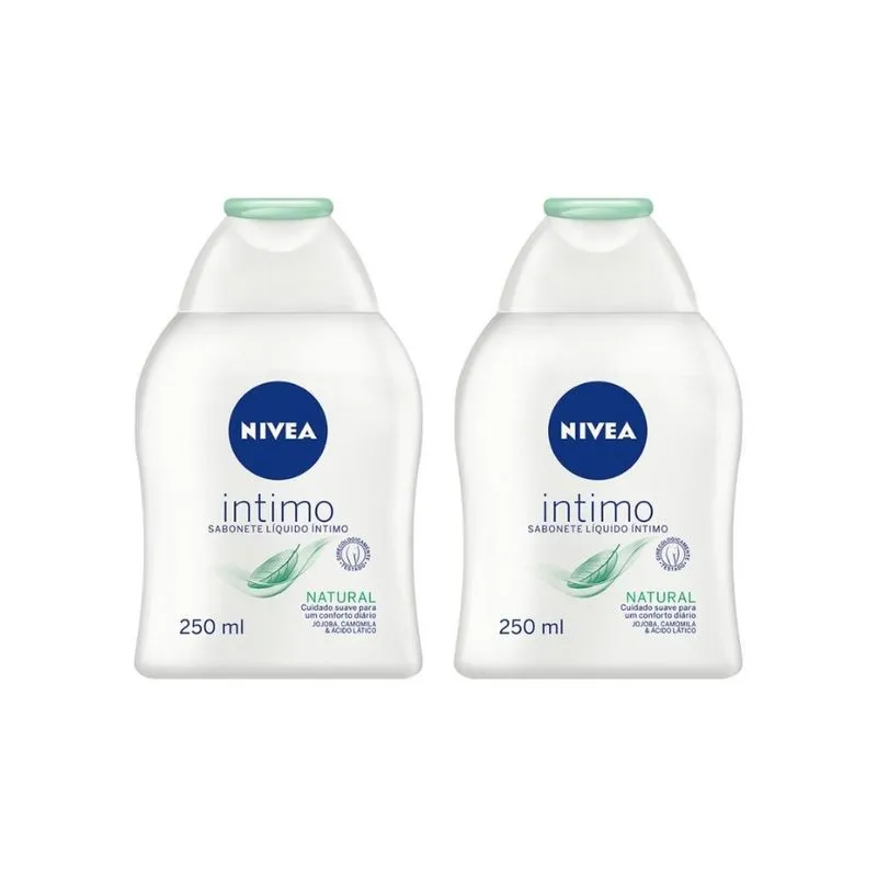 Sabonete Intimo Nivea 250Ml Natural - Kit Com 2Un