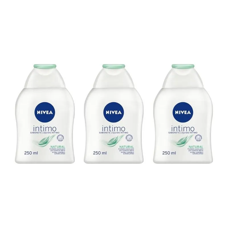 Sabonete Intimo Nivea 250ml Natural - Kit Com 3un