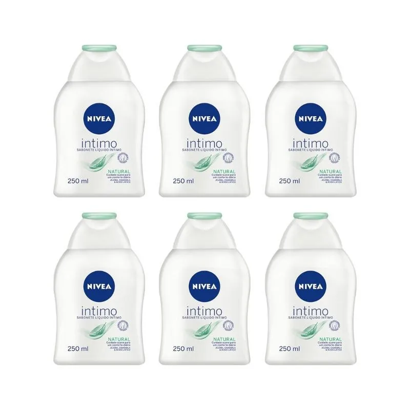 Sabonete Intimo Nivea 250ml Natural - Kit Com 6un