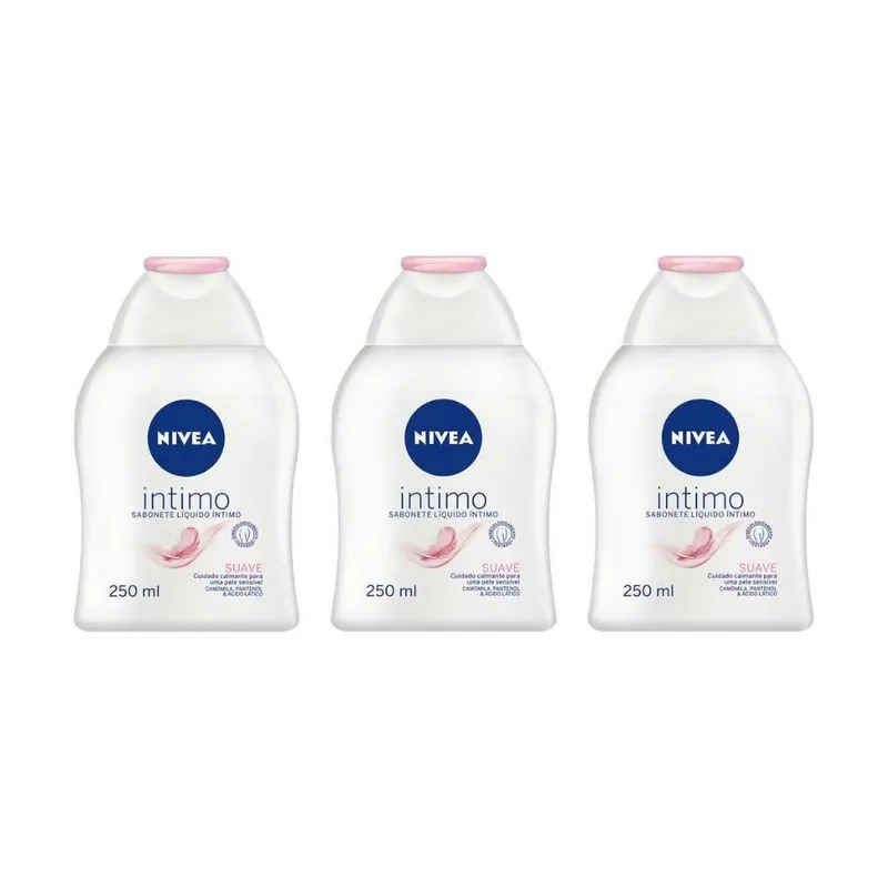 Sabonete Intimo Nivea 250ml Suave - Kit Com 3un