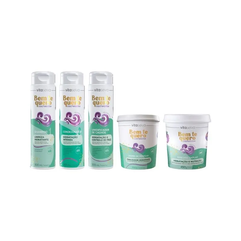 Kit Vita Seiva Bem Te Quero Shamp + Cond + Pentear + Masc + Umidif