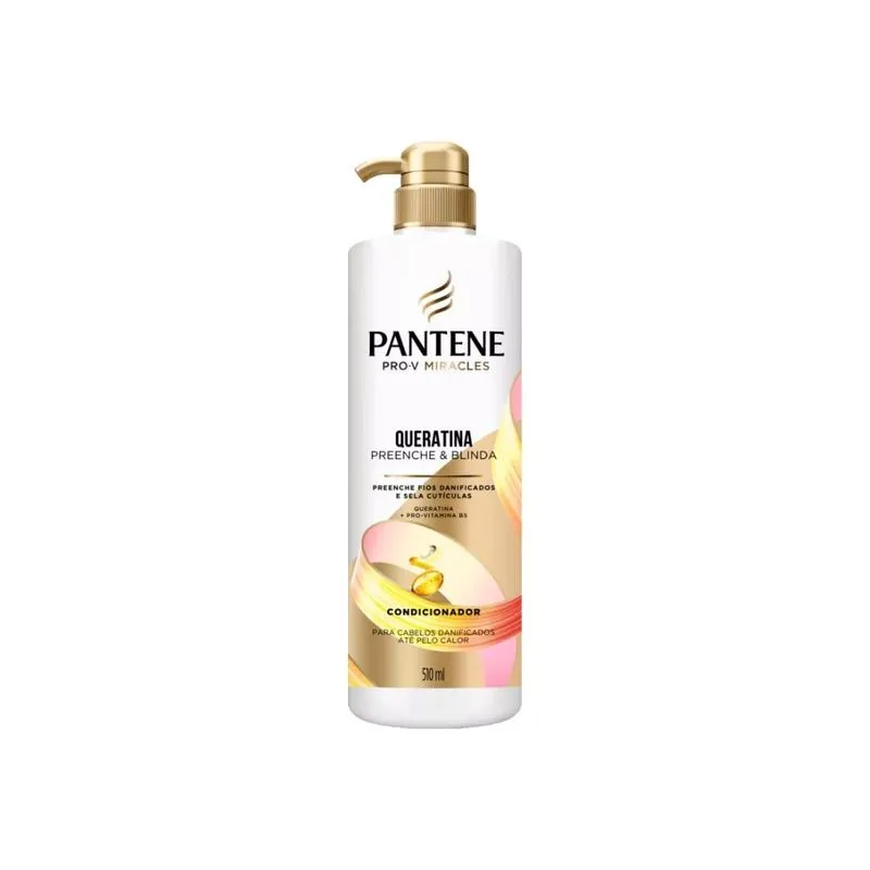 Condicionador Pantene 510ml + Shampoo 510ml Pump Queratina