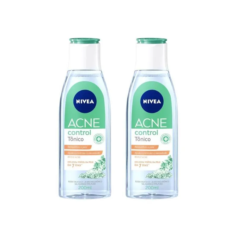Tonico Facial Nivea 200ml Acne Control - Kit Com 2un