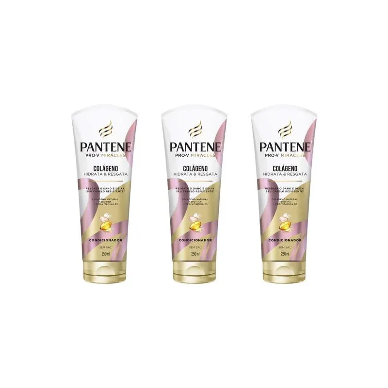 Condicionador Pantene 250Ml Colageno-Kit C/3Un