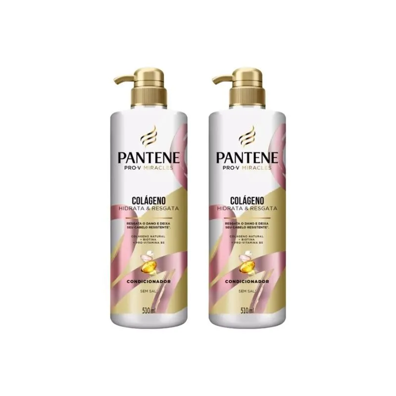 Condicionador Pantene 510Ml Pump Colageno - Kit C/2Un
