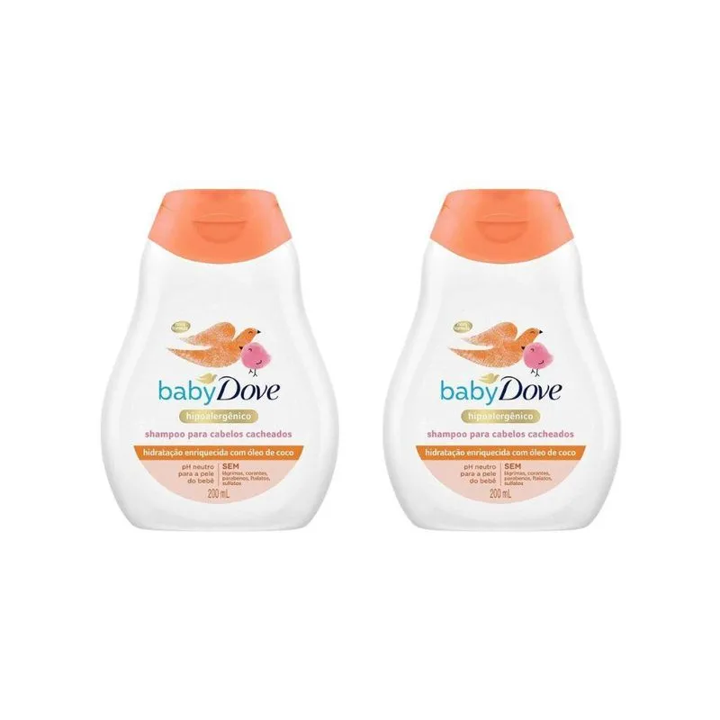 Shampoo Dove Baby 200ml Cabelos Cacheados - Kit Com 2un