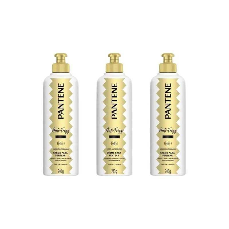Creme Pentear Pantene 240G Hidrocauterizaçao-Kit Com 3Un