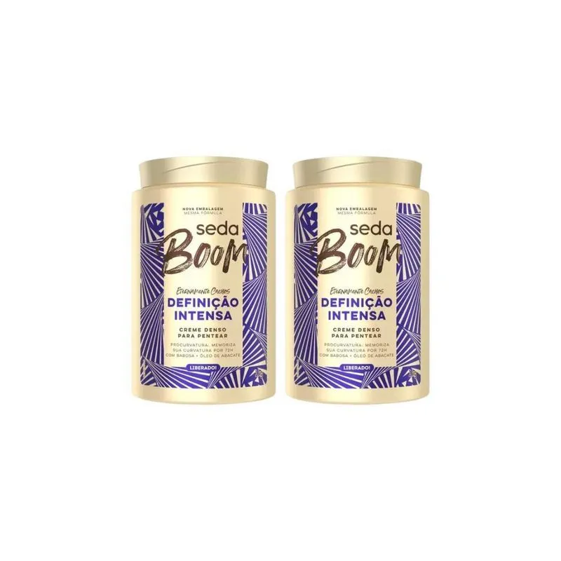 Creme De Pentear Seda Boom Definiçao Intensa 1Kg - 2Un