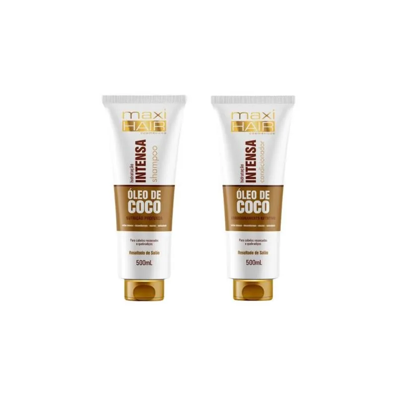 Kit Oleo De Coco Hidrataçao Int Maxihair Shampoo + Cond 500Ml