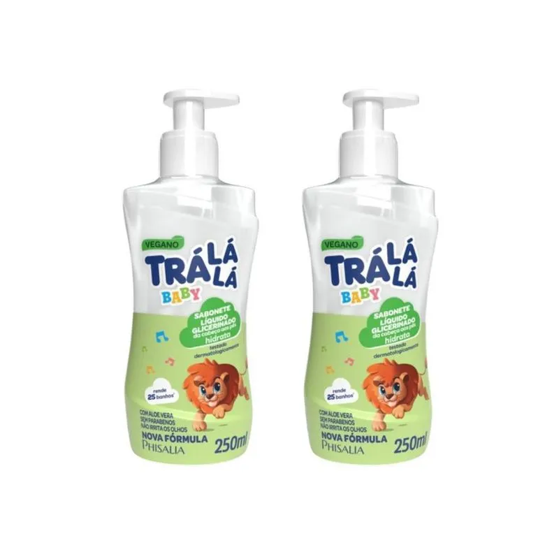 Sabonete Liquido Tra La La Baby 250Ml Hidratante - Kit C/2Un