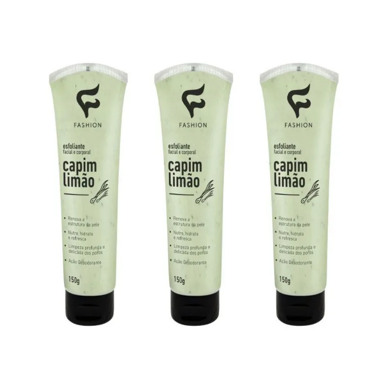 Esfoliante Fashion Facial E Corporal 150g Capim Limao - 3un