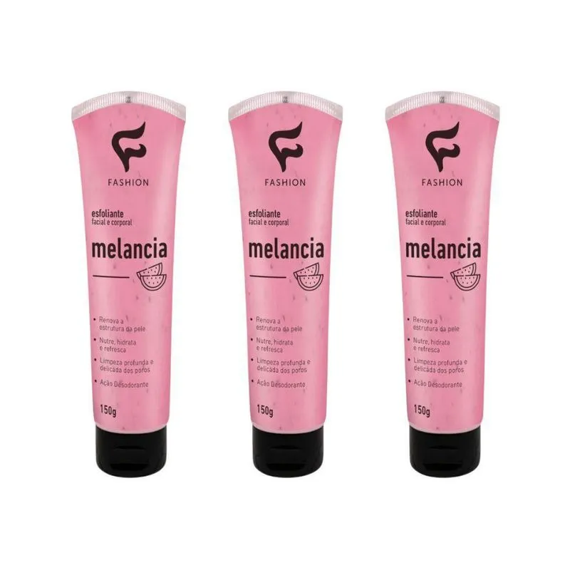 Esfoliante Fashion Facial E Corporal 150G Melancia - 3Un