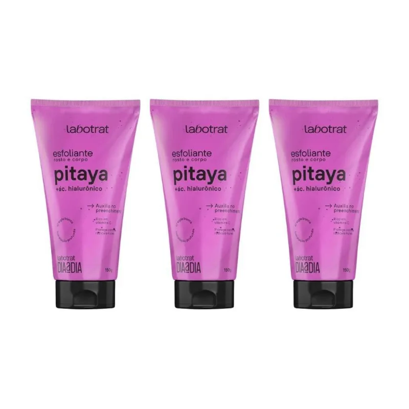 Esfoliante Labotrat Corpo E Rosto 150g Pitaya - Kit Com 3un