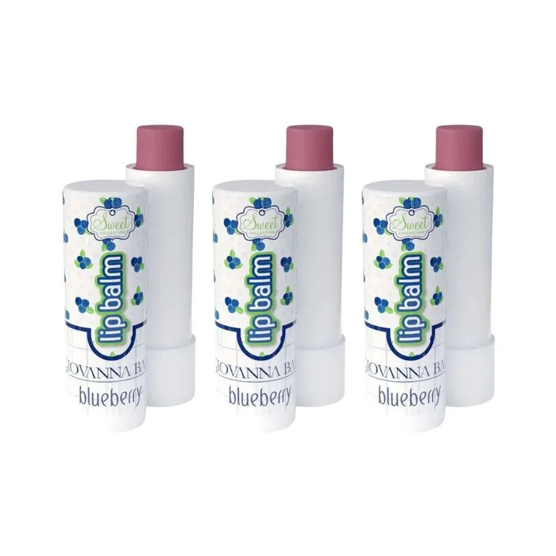 Protetor Labial Giovanna Baby 3,5g Blueberry - Kit c/ 3un