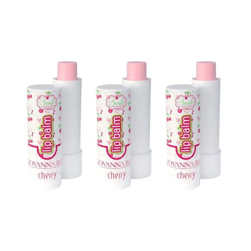 Protetor Labial Giovanna Baby 3,5G Cherry - Kit Com 3Un