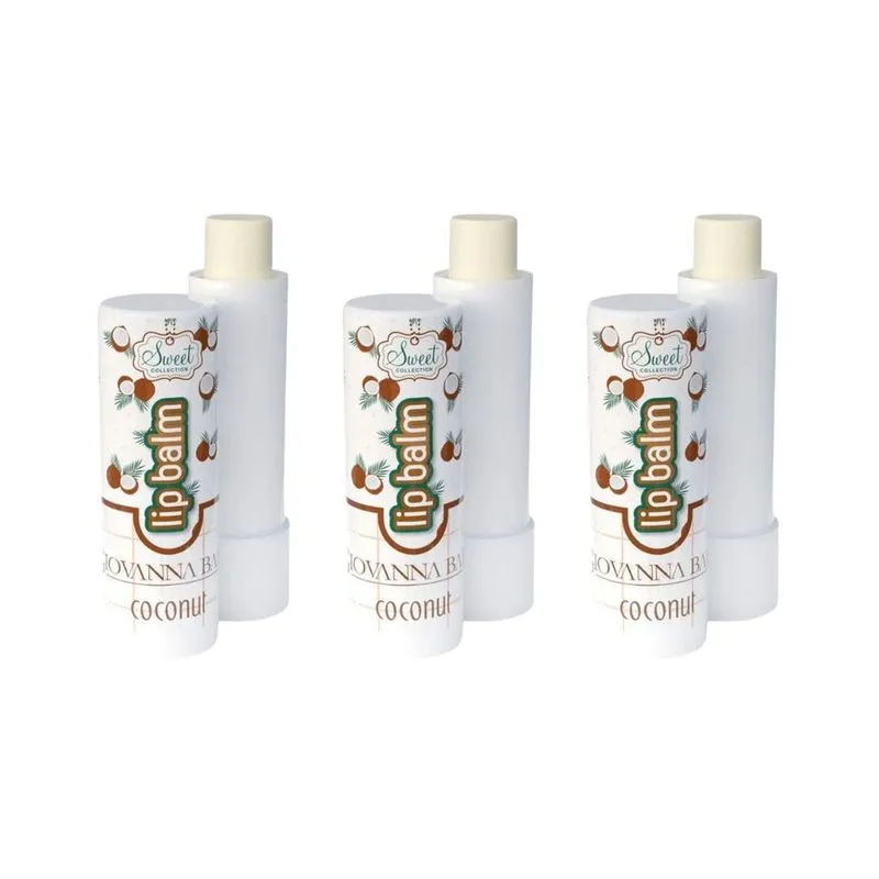 Protetor Labial Giovanna Baby 3,5g Coconut - Kit c/ 3un