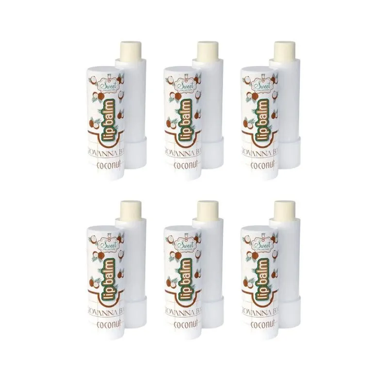 Protetor Labial Giovanna Baby 3,5g Coconut - Kit c/ 6un