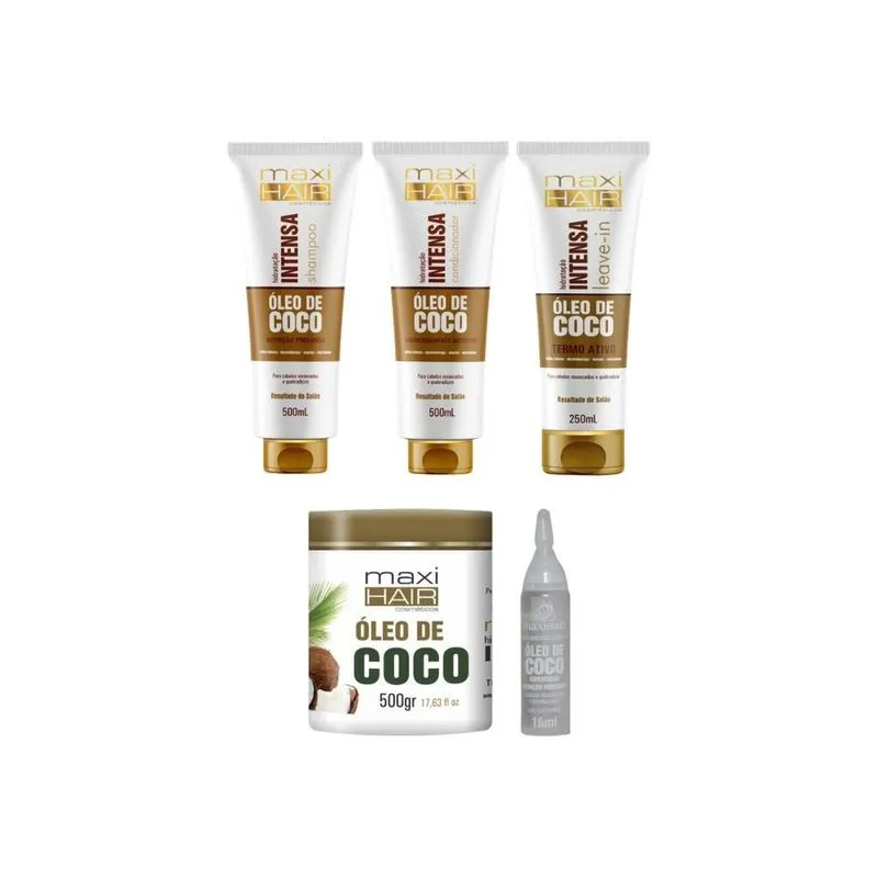 Kit Oleo Coco Hidrat Int Maxihair-5 Itens