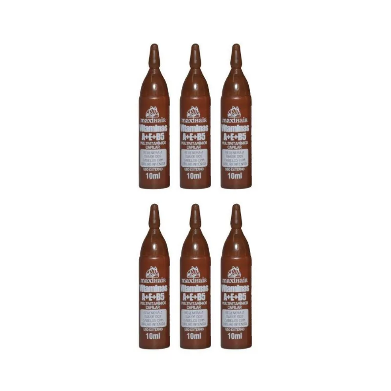 Ampola De Vitamina Maxihair 10ml A + E + B5 - Kit Com 6un