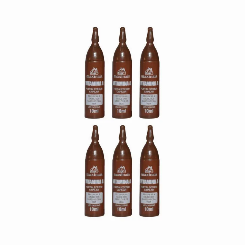 Ampola De Vitamina Maxihair 10ml A - Kit Com 6un