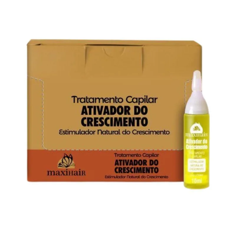 Ampola De Vitamina Maxihair 10ml Ativa Cresci - Kit C/24un
