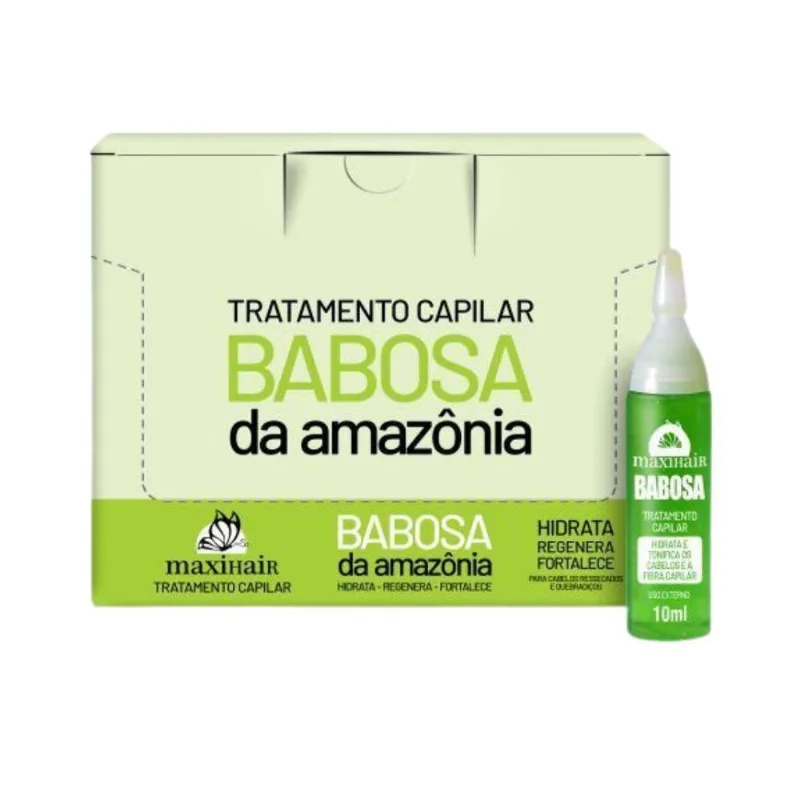Ampola De Vitamina Maxihair 10ml Babosa - Kit Com 24un