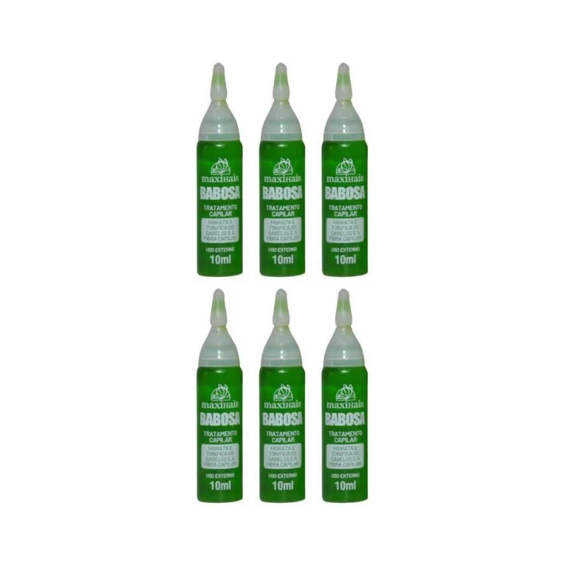 Ampola De Vitamina Maxihair 10ml Babosa - Kit Com 6un