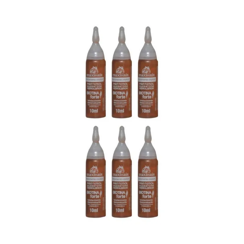 Ampola De Vitamina Maxihair 10ml Biontina Forte-kit Com 6un