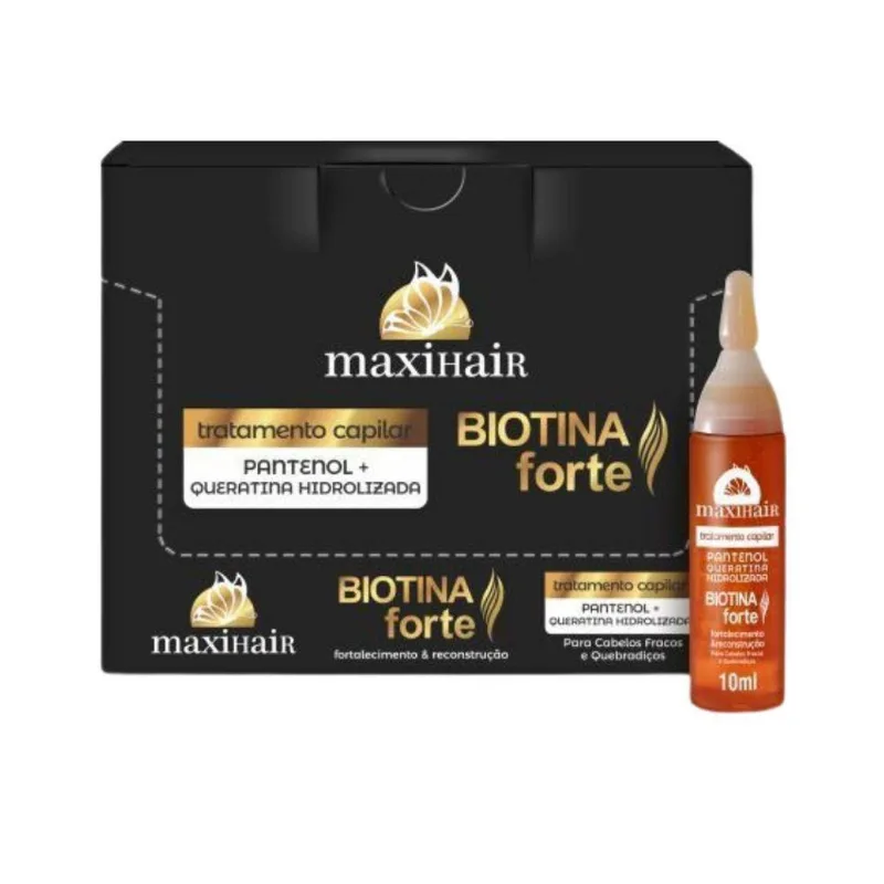 Ampola De Vitamina Maxihair 10ml Biontina Forte-kit C/24un