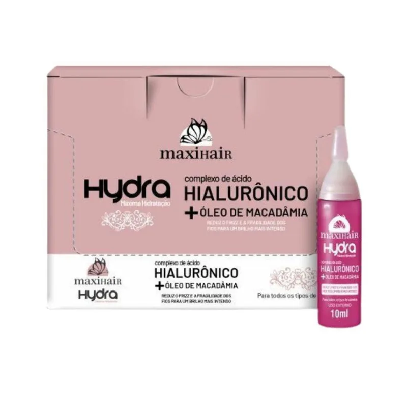 Ampola De Vitamina Maxihair 10ml Hialuro+oleo De Maca-24un