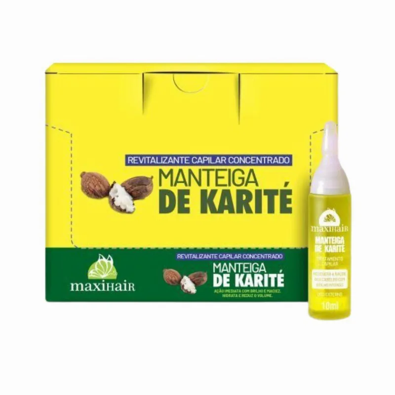 Ampola De Vitamina Maxihair 10ml Manteiga De Kar-kit C/24un