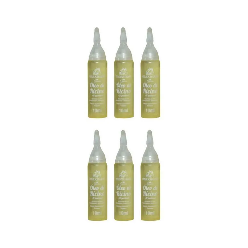 Ampola De Vitamina Maxihair 10ml Oleo De Ricino - Kit C/6un