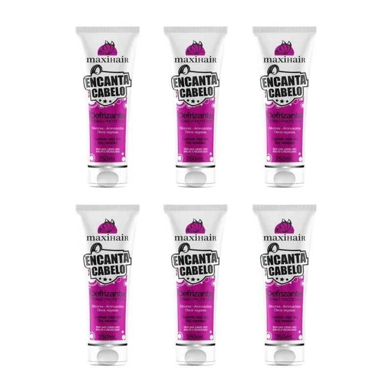 Defrizante Maxihair 250ml Encanta Cabelo - Kit Com 6un