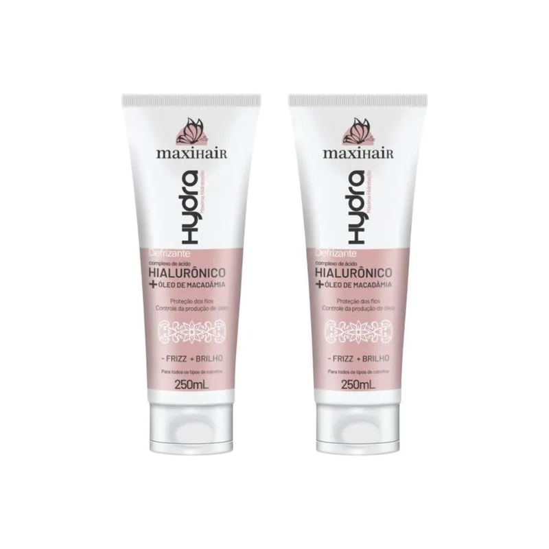 Defrizante Maxihair 250ml Hialuronico+oleo De Macadamia-2un
