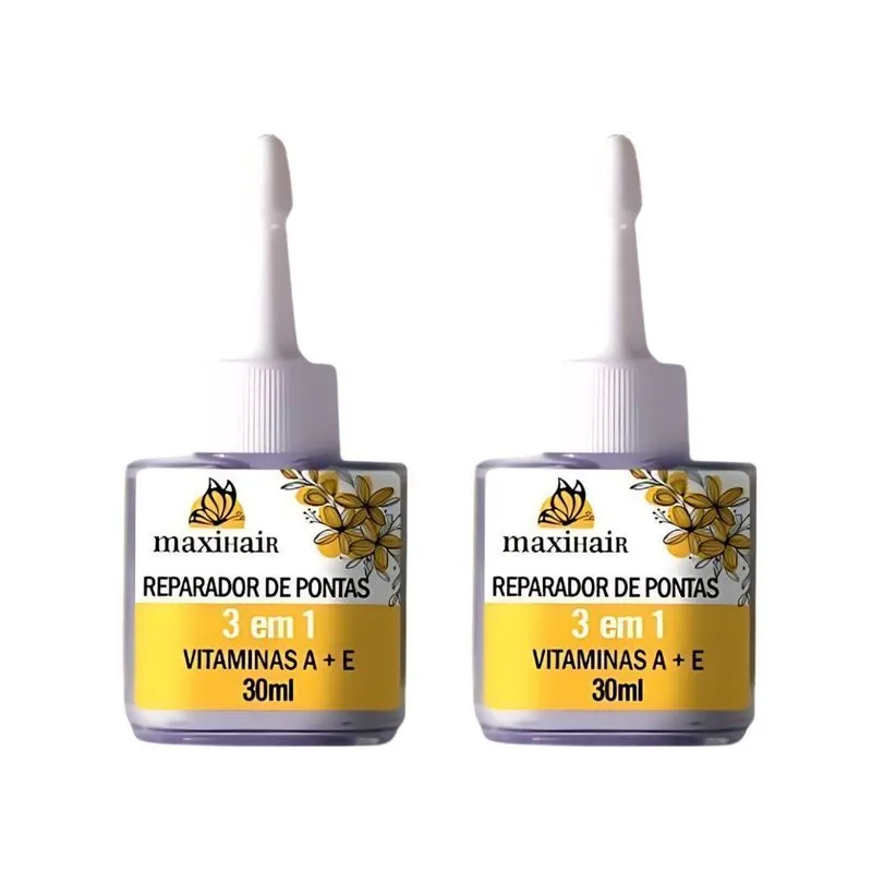 Reparador De Pontas Maxihair 30ml 3 Em 1 - Kit Com 2un