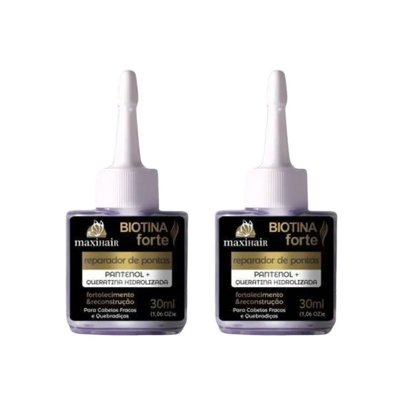 Reparador De Pontas Maxihair 30ml Biotina Forte - Kit 2un